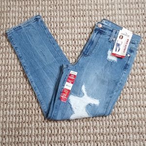 Jordache Girls High Rise Jeans Girlfriend Stretch Adjustable 14 Denim Pants